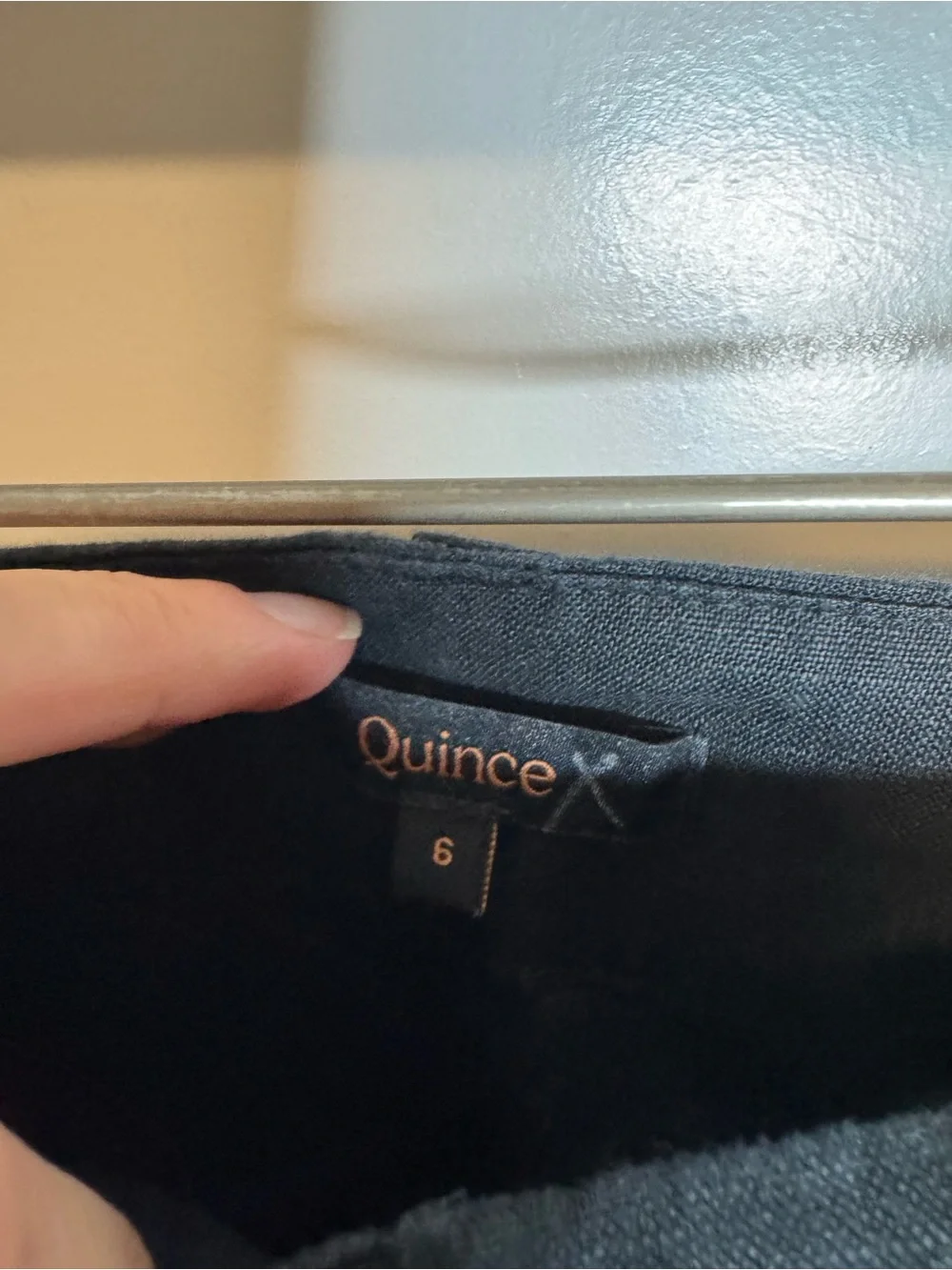 Quince 100% European Linen Wide Leg Trouser Black Size 6